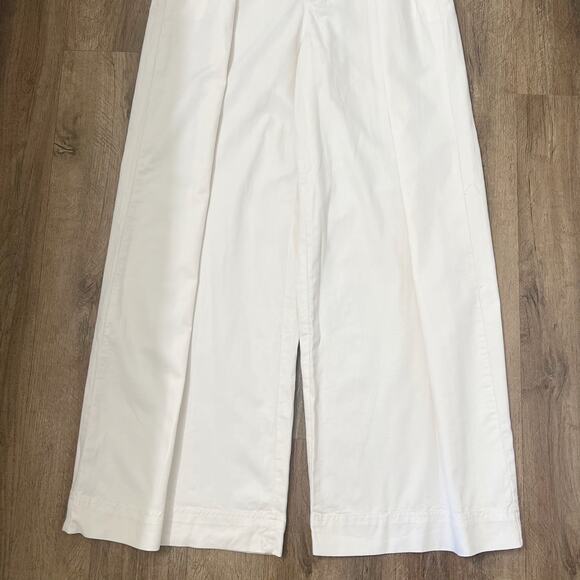 Abercrombie‎ & Fitch Women's Cream Tailored Wide Leg Pant Size Medium - Picture 5 of 10